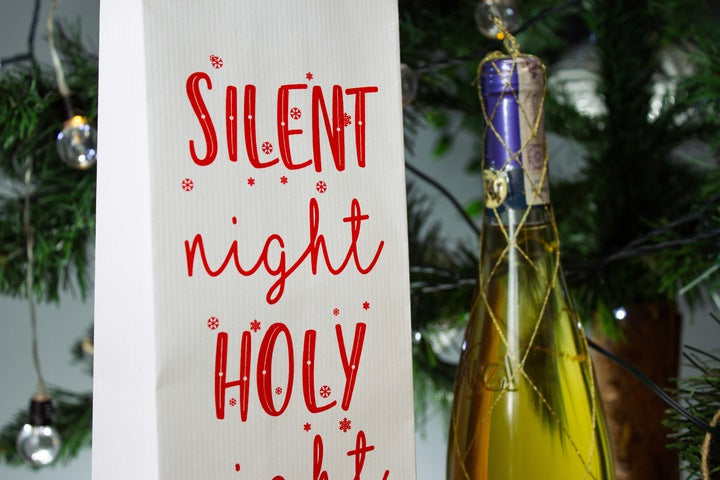 Torba papierowa na wino 11x9x40cm SILENT NIGHT