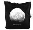 Torba bawełniana 38x42 cm 220 g/m2 czarna - moon moonlight