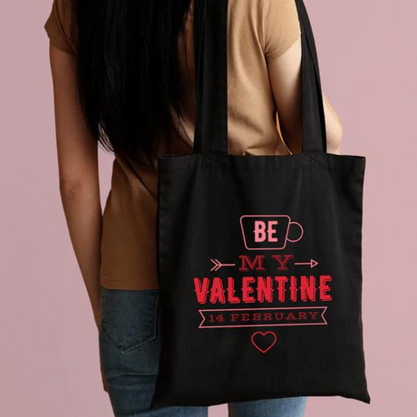 Torba bawełniana z nadrukiem BE MY VALENTINE