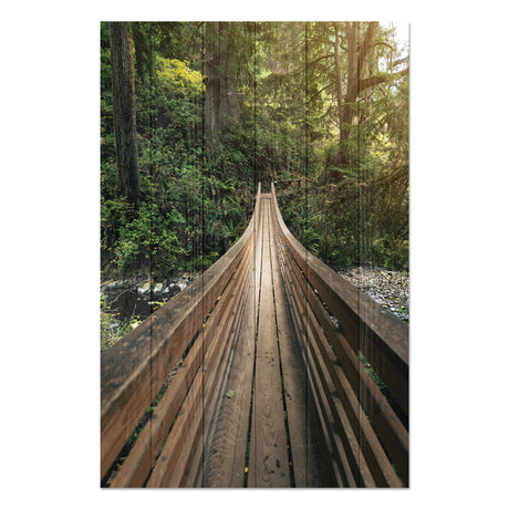 Obraz na drewnie Leśny most - Forest Bridge