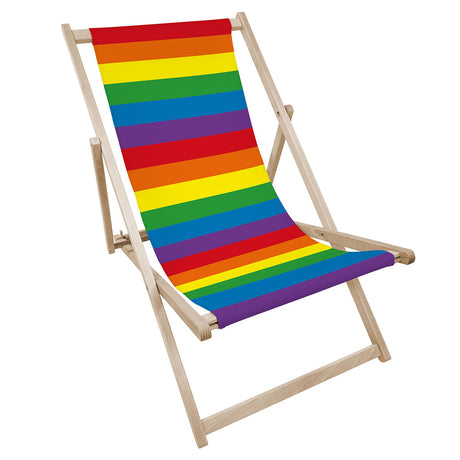 Leżak drewniany z nadrukiem LGBT