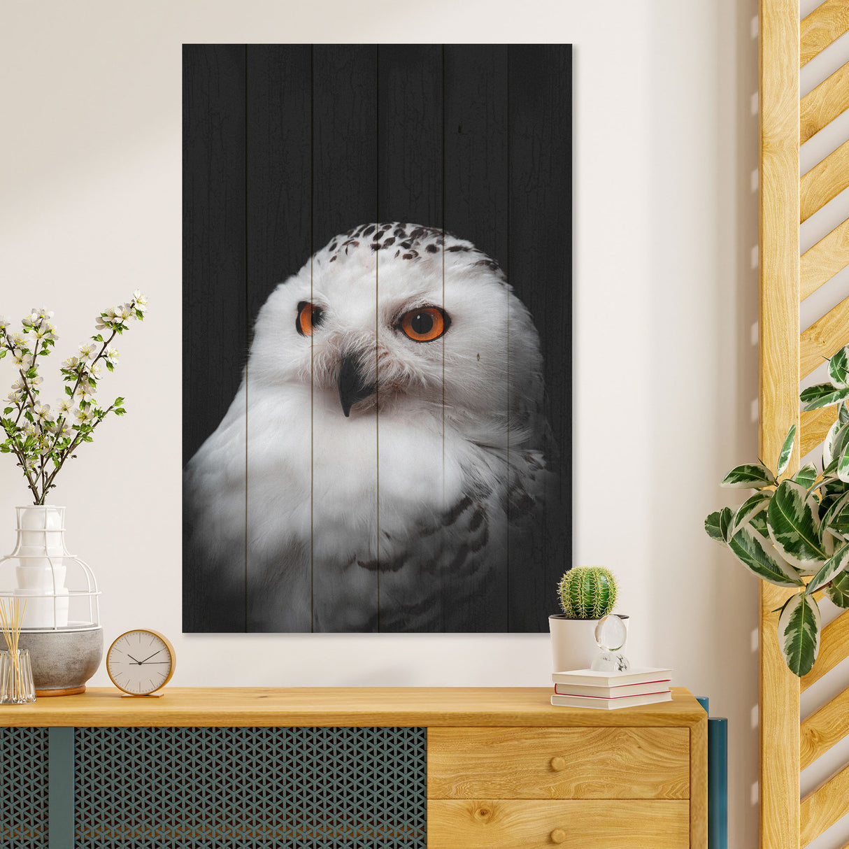 Obraz na drewnie Portret sowy - Owl Portrait