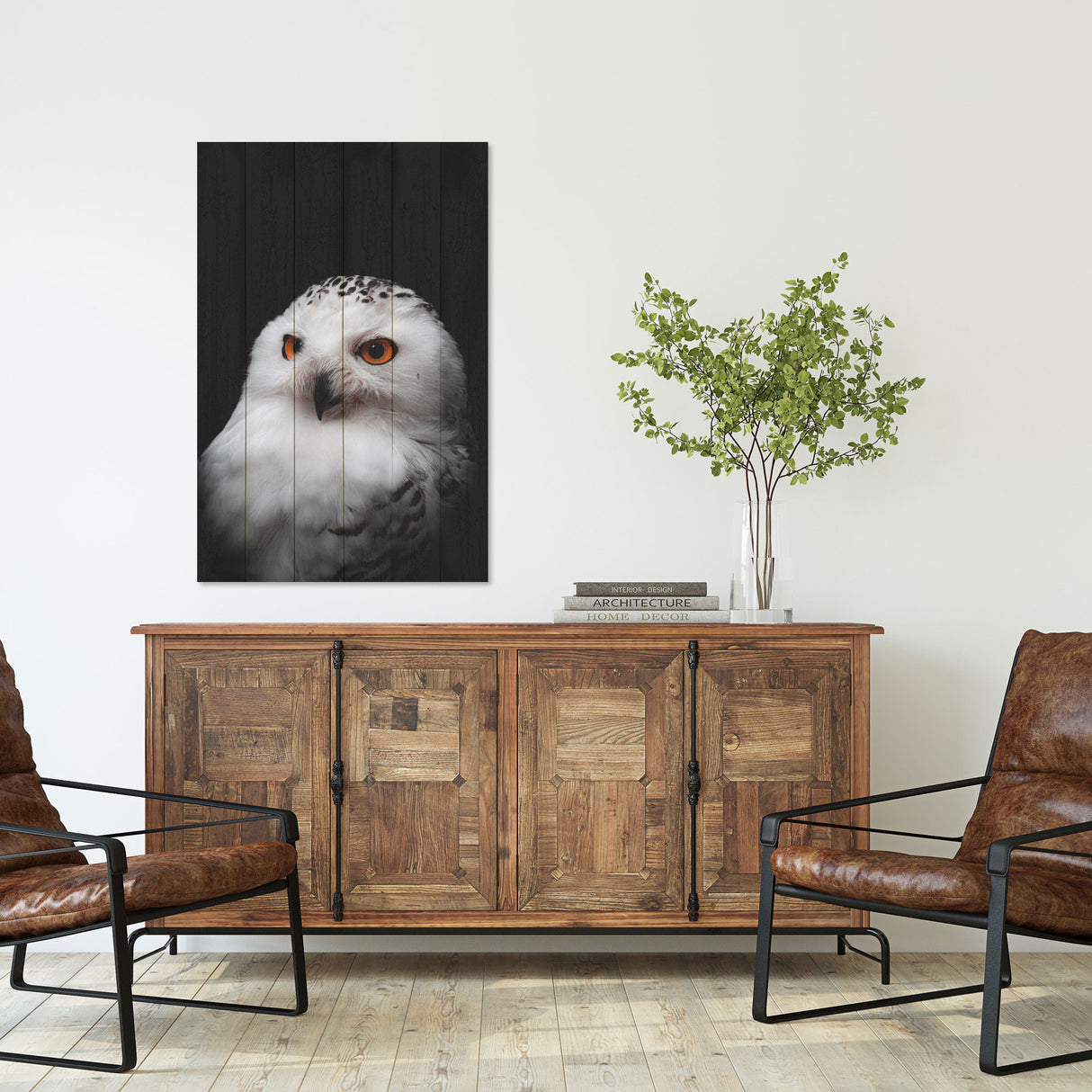 Obraz na drewnie Portret sowy - Owl Portrait