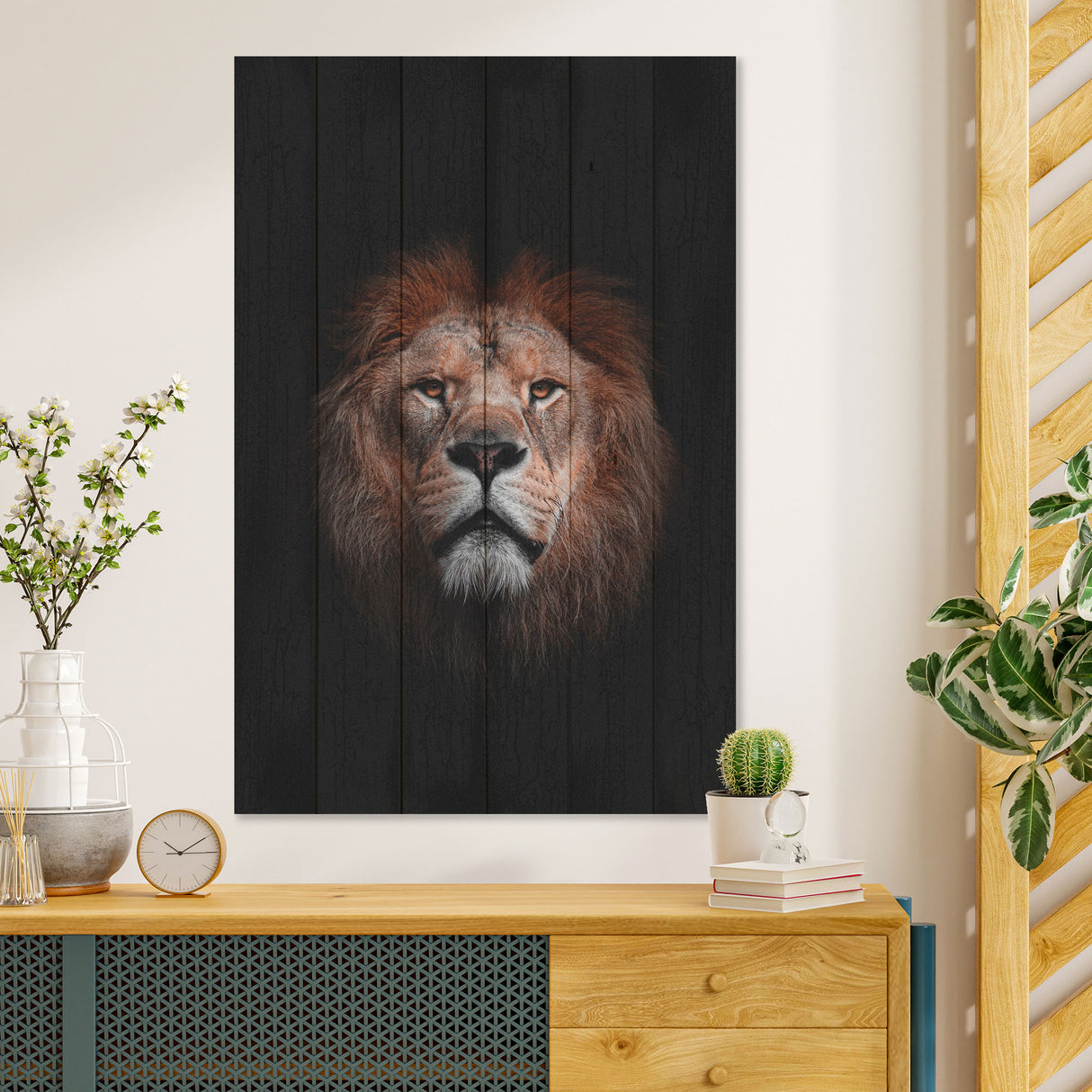 Obraz na drewnie Portret Lwa - Portrait of a Lion